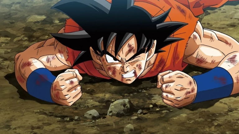 La fuerza de este saiyan es tan grande que incluso Goku no puede hacer nada contra él