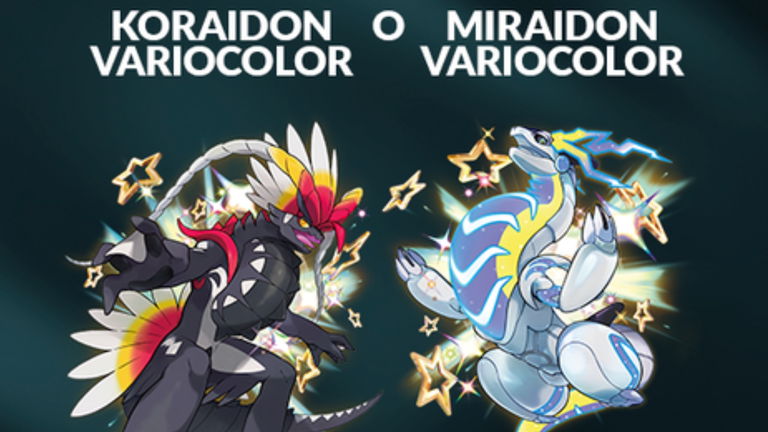 Pokémon Escarlata y Púrpura ya permiten conseguir a los legendarios Miraidon y Koraidon en su forma shiny, pero por tiempo limitado