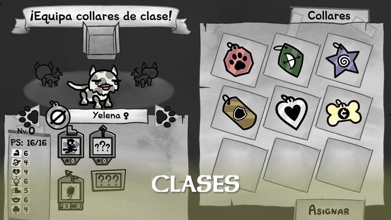 Todas las clases y collares de gatos en Mewgenics